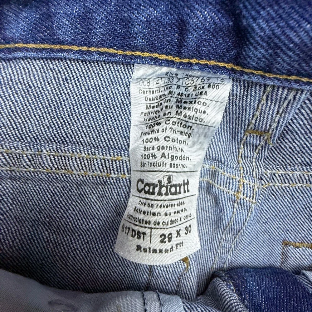 Carhartt Relaxed Fit Tapered Leg Jeans Blue Mens 29x30 B17 DST Darkstone NWT NOS